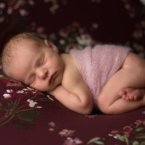 Don&Judy Hand Knitted Stretch and Soft Real Mohair Newborn Baby Wraps Infant Photo Shooting 60x30cm for Photography Props