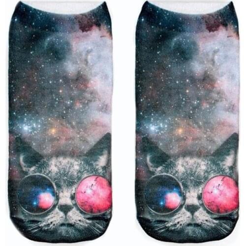 VIIANLES 3D Printed Socks Women Casual Cotton Animal Print Socks Adorable Animal Low Cut Ankle Funny Sock Autumn Girls