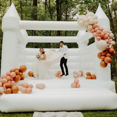 2021 new hot sale inflatable white Bounce House Wedding Party jumping Bouncy Castle