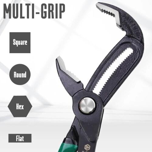 Water Pump Pliers Quick-release Plumbing Pliers Straight Jaw Groove Joint Plier Set Combination Tools Universal Wrench Grip Pipe