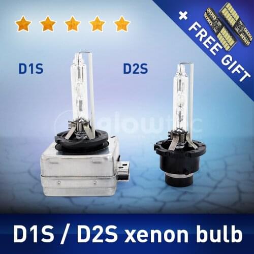 SALE 2 pcs 35W D1S D2S Bulb HID Lamp Car styling Light Headlight 4300K 5000K 6000K 8000K all colors GLOWTEC + FREE GIFT