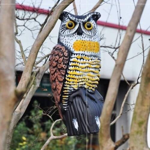 Bird Scarer Orchard Plastic Realistic Owl Decoy Scarecrow Pigeon Repellent Pest Control Garden Yard Decor