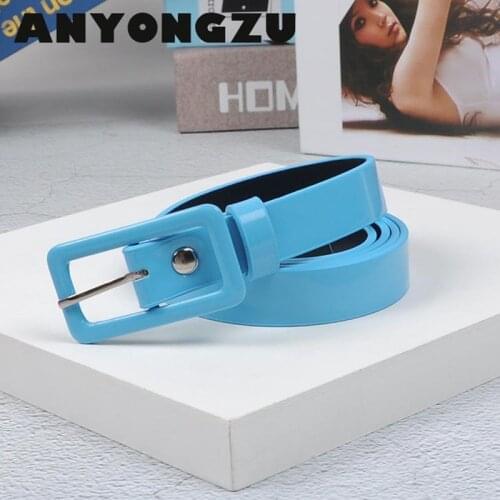 Women Belt fashion show Candy Color Thin Casual Versatile Female Students Youth Trouser around Wide 2cm Red Yellow Blue Black
