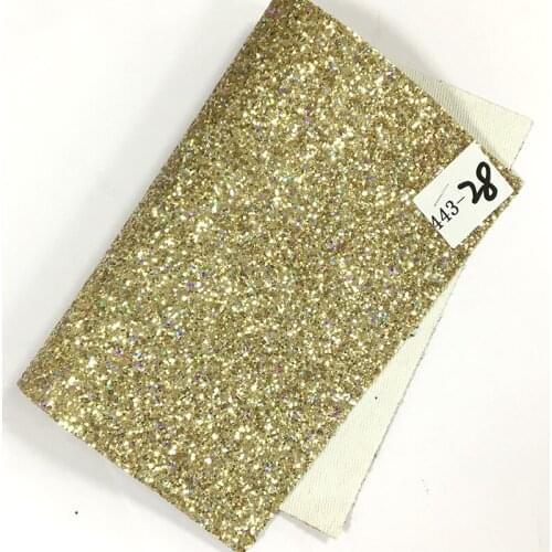 32 Dark Colors Sparkle Chunky Glitter Faux Leather Sheet Twill Backing for Shoes/Bags/DIY Accessories/Hair Bows