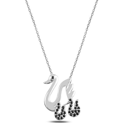 Silver Swan Necklace