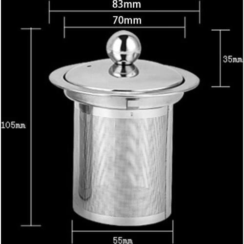 Silver Tea Strainer Steel Leaf Infuser Diffuser Teapot Basket Reusable