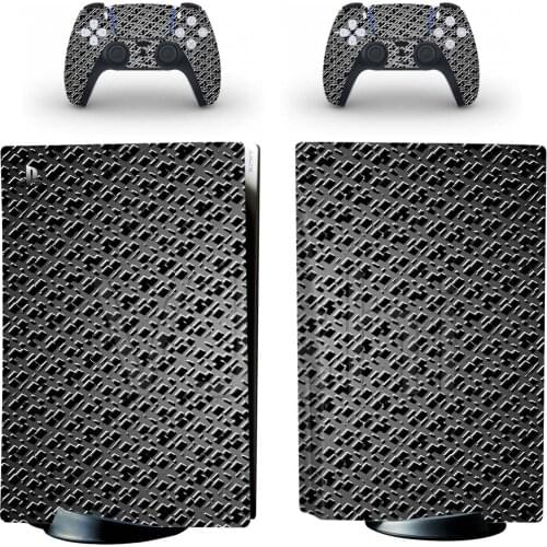 Dark Metal PS5 Standard Disc Edition Skin Sticker Decal Cover for PlayStation 5 Console & Controller PS5 Skin Sticker Vinyl