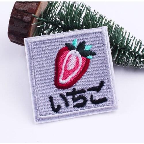 Strawberry Cloth Patch Stripes For Kids Clothing Embroidery Iron On Pathces On Childs Clothes DIY Apparel Garment Accessories