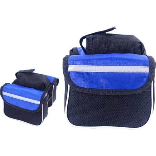 Cycling Bicycle Bag Large Capacity With Double Pouch For Towel Stuff Bike Top Frame Front Pannier Saddle Tube Bag