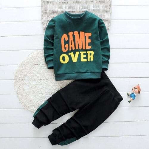 Spring Autumn New Boys Clothes Suit Little Children Long Sleeved Fashion Sweaters + Trousers Tracksuit Boys Casual Sportsuit Out
