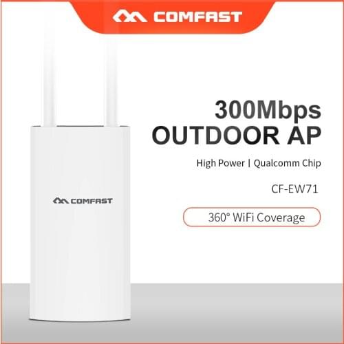 Waterproof Outdoor POE wifi router 27dBm 300Mbps 360 degree Coverage Access Point Wifi Base Station AP CPE with dual antennas