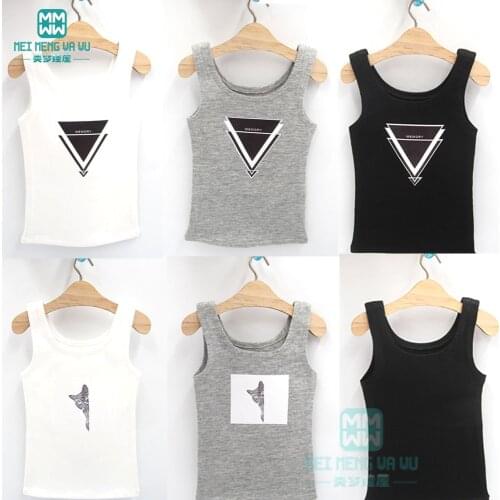 1/3 BJD accessories doll clothes fashion Leisure print vest T-shirt for 57cm--60cm DD SD doll accessories