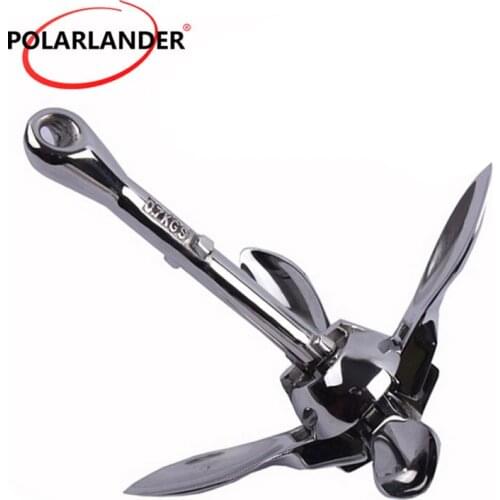 1 Pc Stainless Steel Durable 0.7 KG Docking Hardware Boat Folding Grapnel Anchor For Boat Marine Yacht