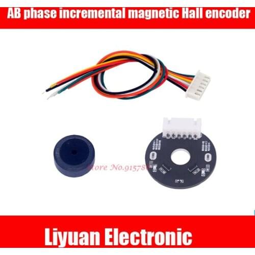 13PPR Incremental Magnetic Hall Encoder 370/520 Geared Motor Speed Measuring Magnetic Encoding Smart Car AB Phase Hall Encoder