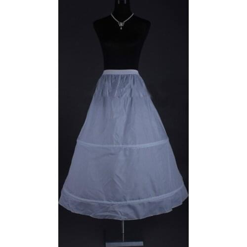 2-hoop Without Netting Bridal Wedding Petticoat Underskirt