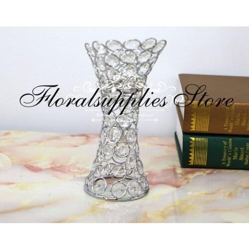 20PCS/LOT High Quality Crystal Candlestick Luxury Crystal Wedding Candle Holder Flower vase Home Decorative