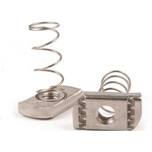 304 steel nut M6 M8 M10 M12 Spring C section type structureOBLONG RECTANGLE Nut Carbon Steel fastener Alloy aluminum section bar