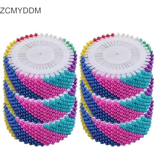 ZCMYDDM 40-200PCS Pearl Head Pins Straight Corsage Sewing Pins Quilting Pin for Wedding Craft Dressmaking Patchwork Sewing Tools