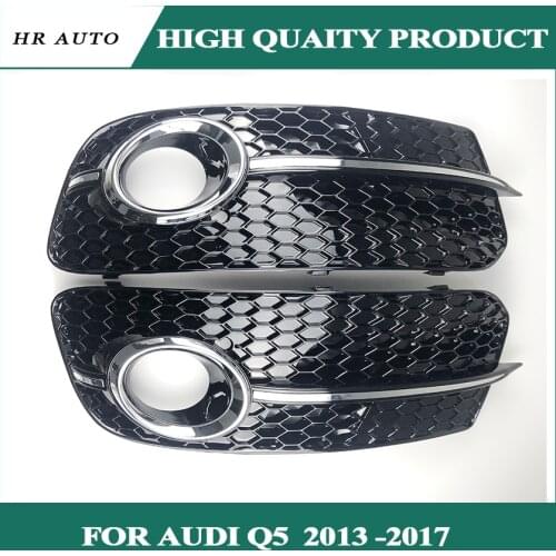 ABS Front Left Bumper Fog Light Lower Grille Cover for Audi Q5 2013 2014 20152016