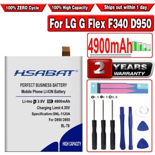 HSABAT BL-T8 4900mAh Battery For LG G Flex F340 D950 D955 D956 D958 D959 LS995