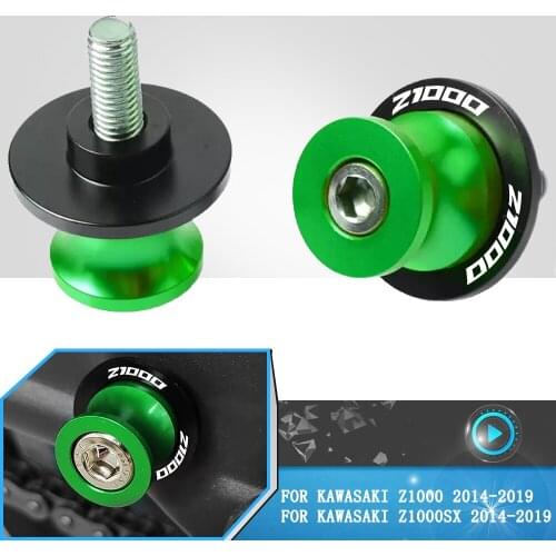 For Kawasaki Z1000 Z1000SX Z 1000 1000SX 2014-2019 Motorcycle CNC Aluminum Accessories Swingarm Spools Slider 8mm Stand Screws