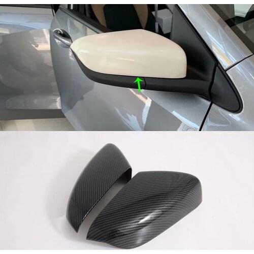 Car Accessories New Black Carbon Fiber Door Mirror Cover Exterior Rear View For Chevrolet Cavalier ONIX 2019 Sticker Protected