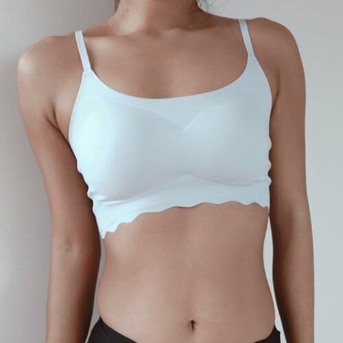 Seamless Fitness Solid Color Women Underwear Gathers Shock-Proof Thin Pad Sexy Push Up Bra Bralette Lingerie Female Intimates