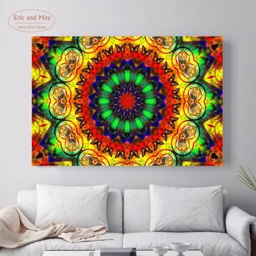 Mandela Acid lsd Psychedelic Canvas Art Print Painting Poster Wall Pictures For Living Room Decor Home Decoration No Frame