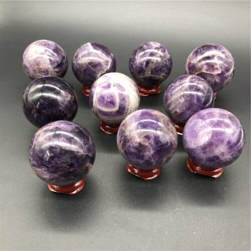 70/90mm Natural amethyst stone quartz crystal ball beautiful purple quartz healing crystals
