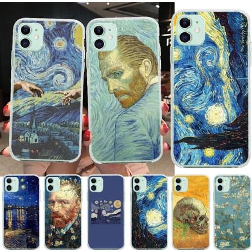 Vincent Van Gogh Paintings Starry Night Phone Case for iphone 12 pro max 11 pro XS MAX 8 7 6 6S Plus X 5S SE 2020 XR cover