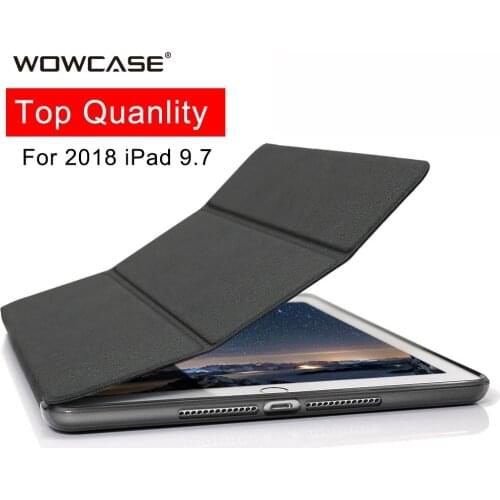 For iPad Pro 11/12.9 2018/9.7 Case, WOWCASE Smart Ultra-Thin Twill PU Leather Cover for iPad 9.7 2017 Stand Flip Tablet Case