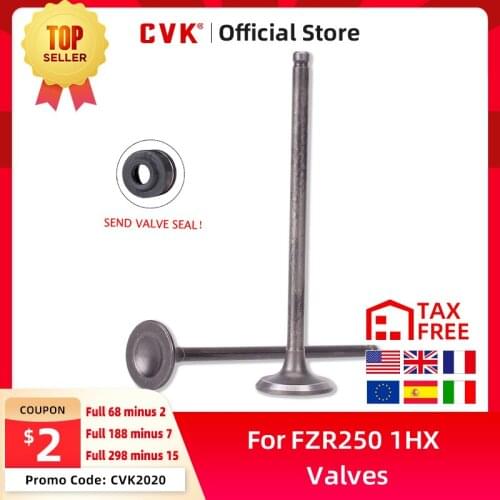 CVK 8 Pairs Intake Exhaust Valves with Oil Seal For Yamaha FZR250 1HX FZR250RR FZR 250 Small Ban Motorcycle Accessories