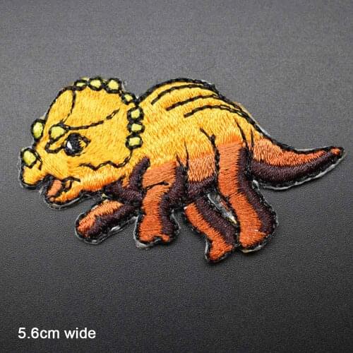 Dinosaur Tyrannosaurus Triceratops Iron On Embroidered Clothes Patches For Clothing Stickers Garment Wholesale