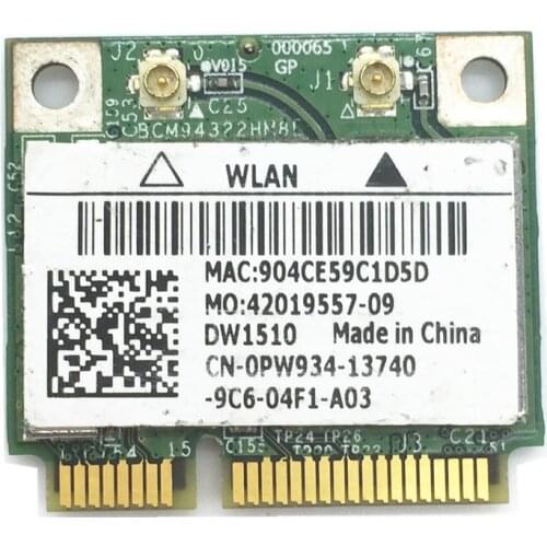 For DW1510 PW934 802.11 AGN Wireless Half Mini PCI-E BCM94322HM8L Dual Brand