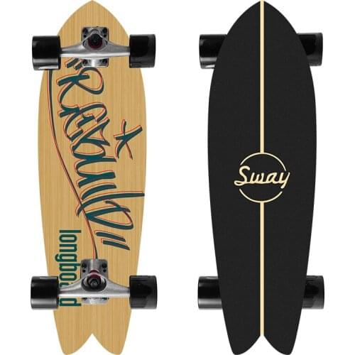 New LAND CARVER 32INCH Land Surfboard CX4 Upgraded Ski Training Board No Pedal Cruising Skateboard Bamboo Ceramic Bearing