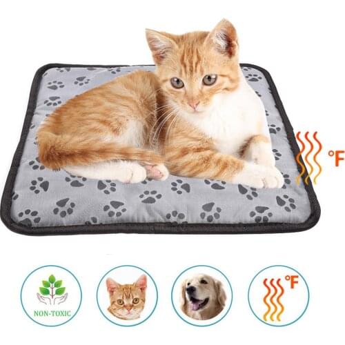 Pet Electric Heating Pad Dog Cat Bed Mat Blanket Waterproof Anti-Bite Adjustable Temperature Winter Pet Dog Cushion Warm Mat