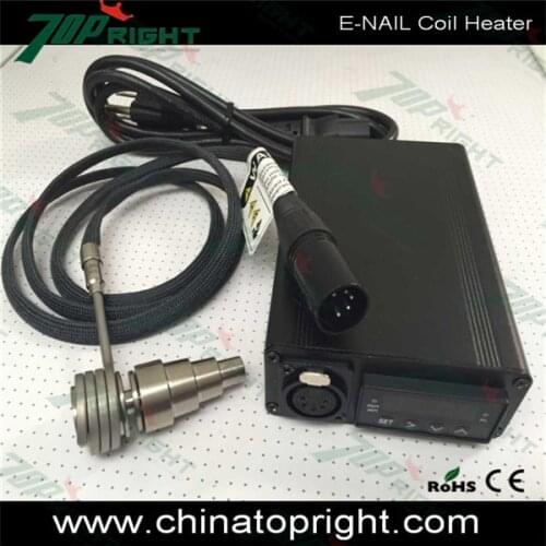 Intelligent automatic Digital PID temperature Controller Box with e-nail Coil Heater and titanium nail