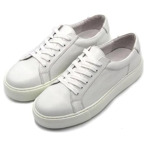 England Style High Top Classics Fashion white casual shoes handmade Board Shoes Lace up Men shoes
