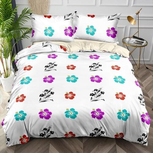 Floral Design Duvet Cover Sets Fashion Flower Bedding Set Quilt Covers Pillow Shams Double 200x200cm Full Custom Home Textiles