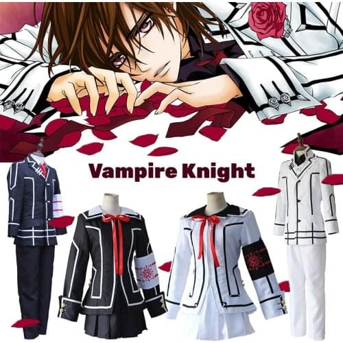 Vampire Knight Cosplay Costume Kurosu Kuran Yuki Souen Ruka Seiren Kiryu Zero Day/Night Class White Black School Uniforms Suits