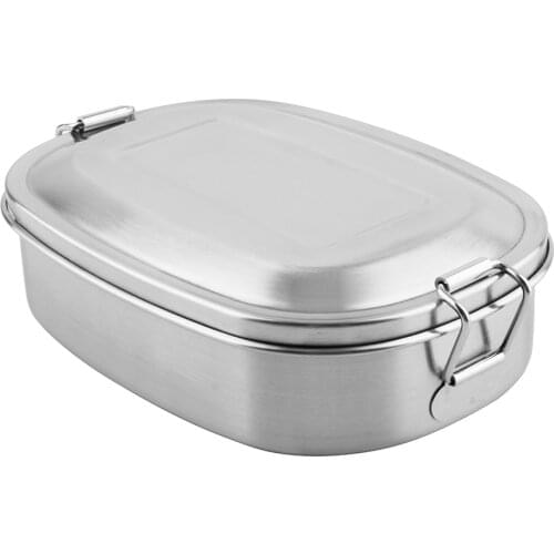 Stainless Steel Lunch Box with Three Compartments Bento Food Container Food Snack Metal Lunch Box for Kids and Adult