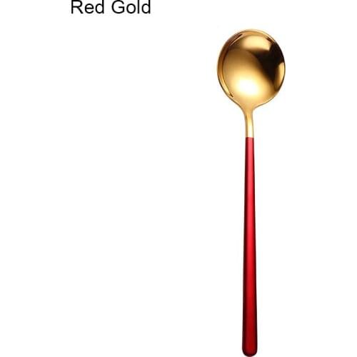 Stainless Steel Spoon Korean Style Spoon Household Exquisite Long Handle Spoon Soup Bibimbap Spoon STTA889