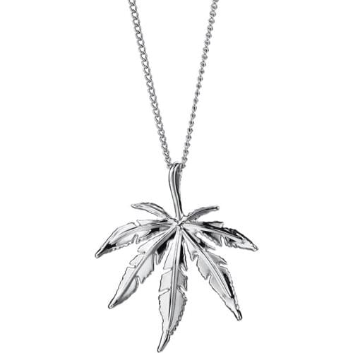 European and American Ins Cold Style Small Hemp Leaf Pendant Hip Hop Harajuku Trendy Personalized Mens and Womens Couple