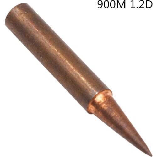 900M 1.2D Pure Copper Soldering Iron Tip Lead-free Welding Sting For Hakko 936 FX-888D Saike 909D 852D+ Soldering Iron Station
