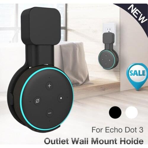 Wall Mount Stand Hanger For Amazon Alexa Echo Dot 3rd Gen Work For Amazon Echo Dot 3 Holder Case Plug In Bedroom