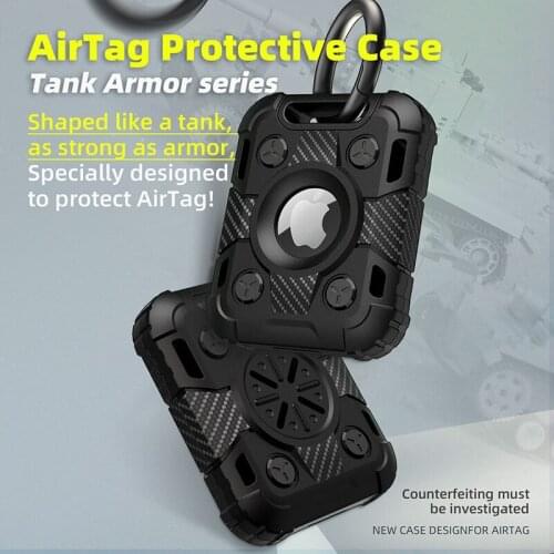 New Protective TPU Case For Apple Airtag Tracker Shockproof Armor Airtags Cover Anti-scratch Anti-lost Shell For AirTag Keychain