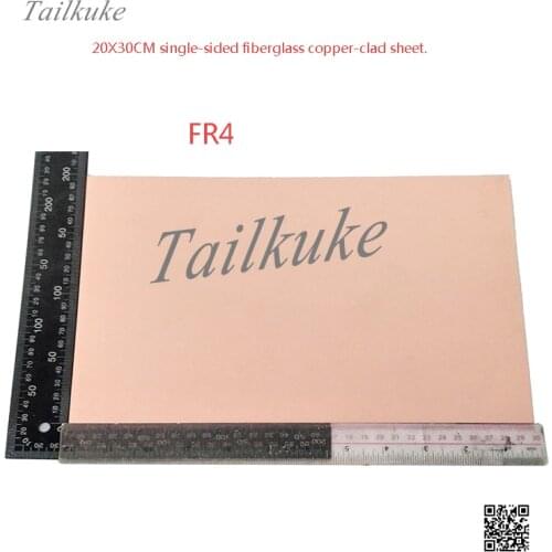 20x30cm 1.6mm Thick Single-sided Glass Fiber Copper Clad Board FR4 High Quality Glass Fiber Board PCB Copper Board Circuit Board