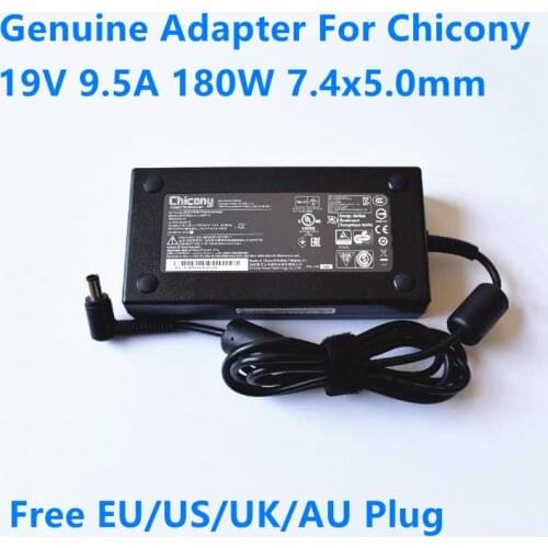 Genuine Chicony 180W 19V 9.5A AC Adapetr A12-180P1A For MSI GP73 8RE-674AU GL73 8RD-282 Gaming Notebook Power Supply Charger