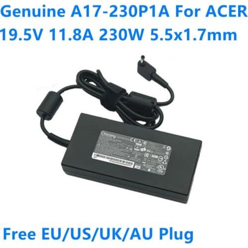 Genuine Chicony A17-230P1A 230W 19.5V 11.8A 9.23A 5.5x1.7mm A230A033P AC Adapter For ACER 230W 180W Laptop Power Supply Charger