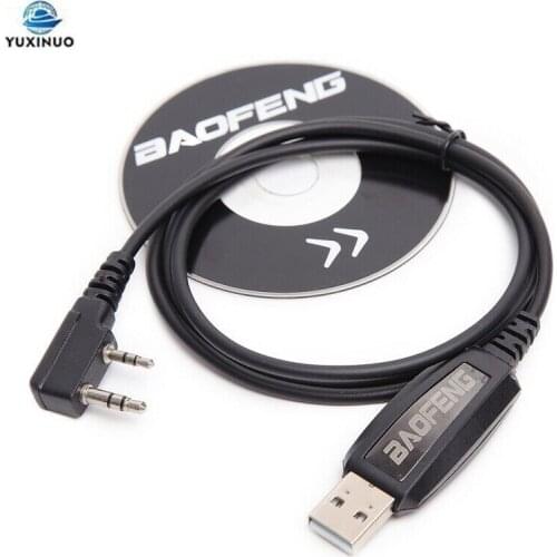 Original USB Programming Cable with CD Software for Baofeng UV5R UV-5R Serise BF-888S Kenwood Wouxun Walkie Talkie Accessories